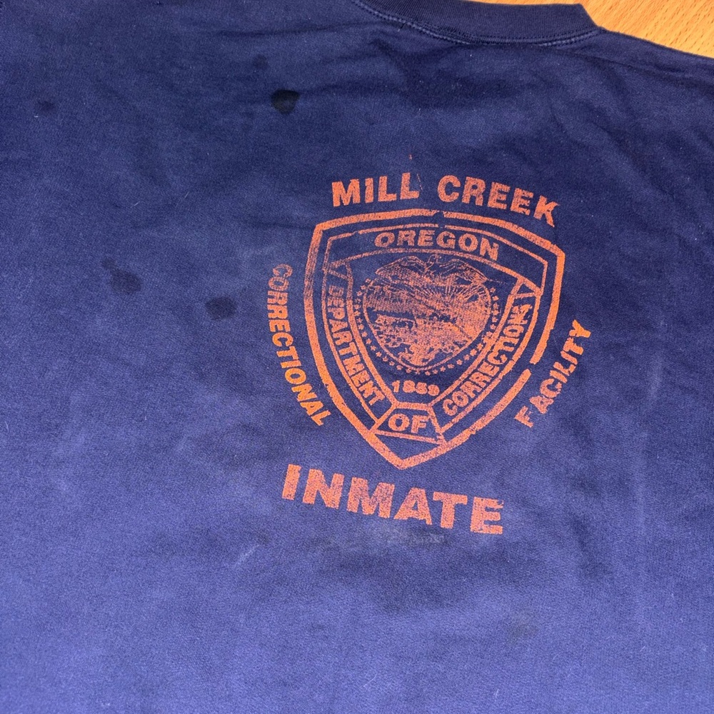 Mill Creek Oregon Inmate Crewneck Sweatshirt Size L